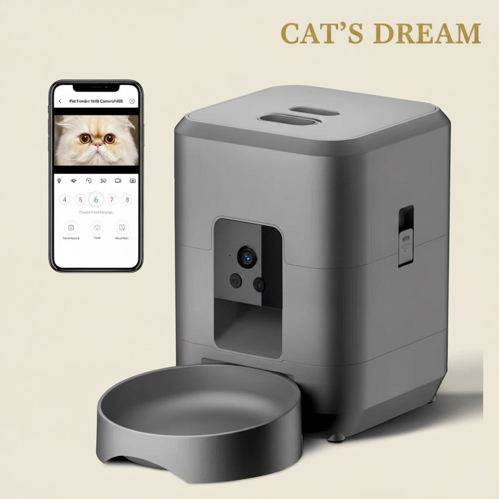 Automatic Cat Feeder + Wi-Fi & Camera