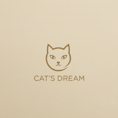CAT'S DREAM Logo zentriert auf beigem Hintergrund