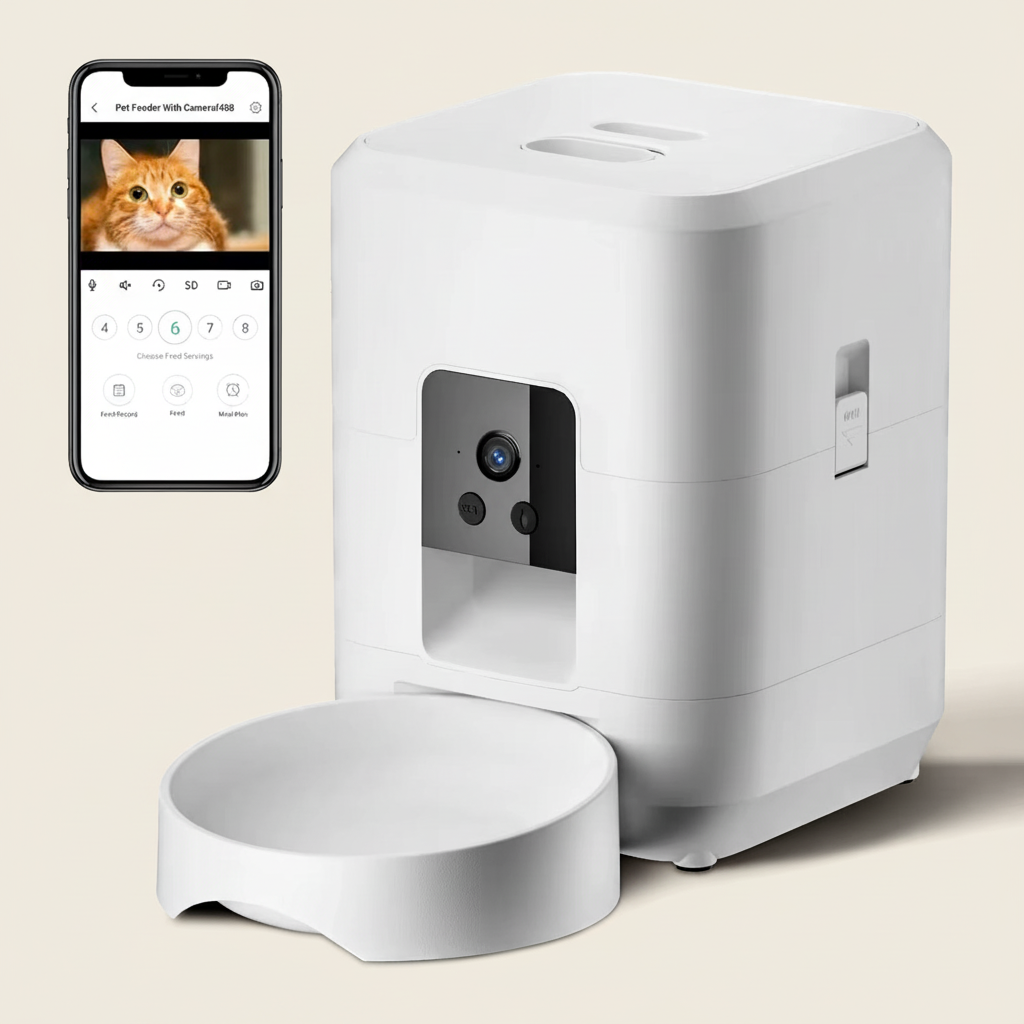 Automatic Cat Feeder + Wi-Fi & Camera
